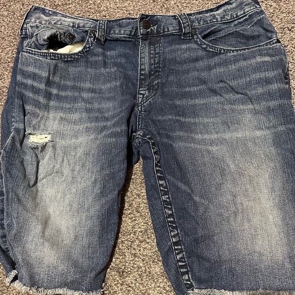 Men’s True Religion Faded Ricky Straight Cut Off Shorts Size 44 - Picture 2 of 3
